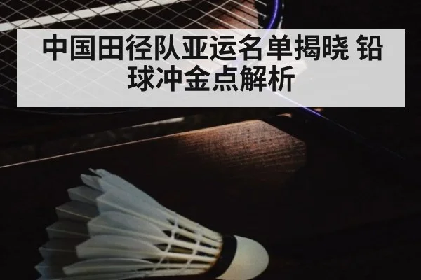 中国田径队亚运名单揭晓 铅球冲金点解析
